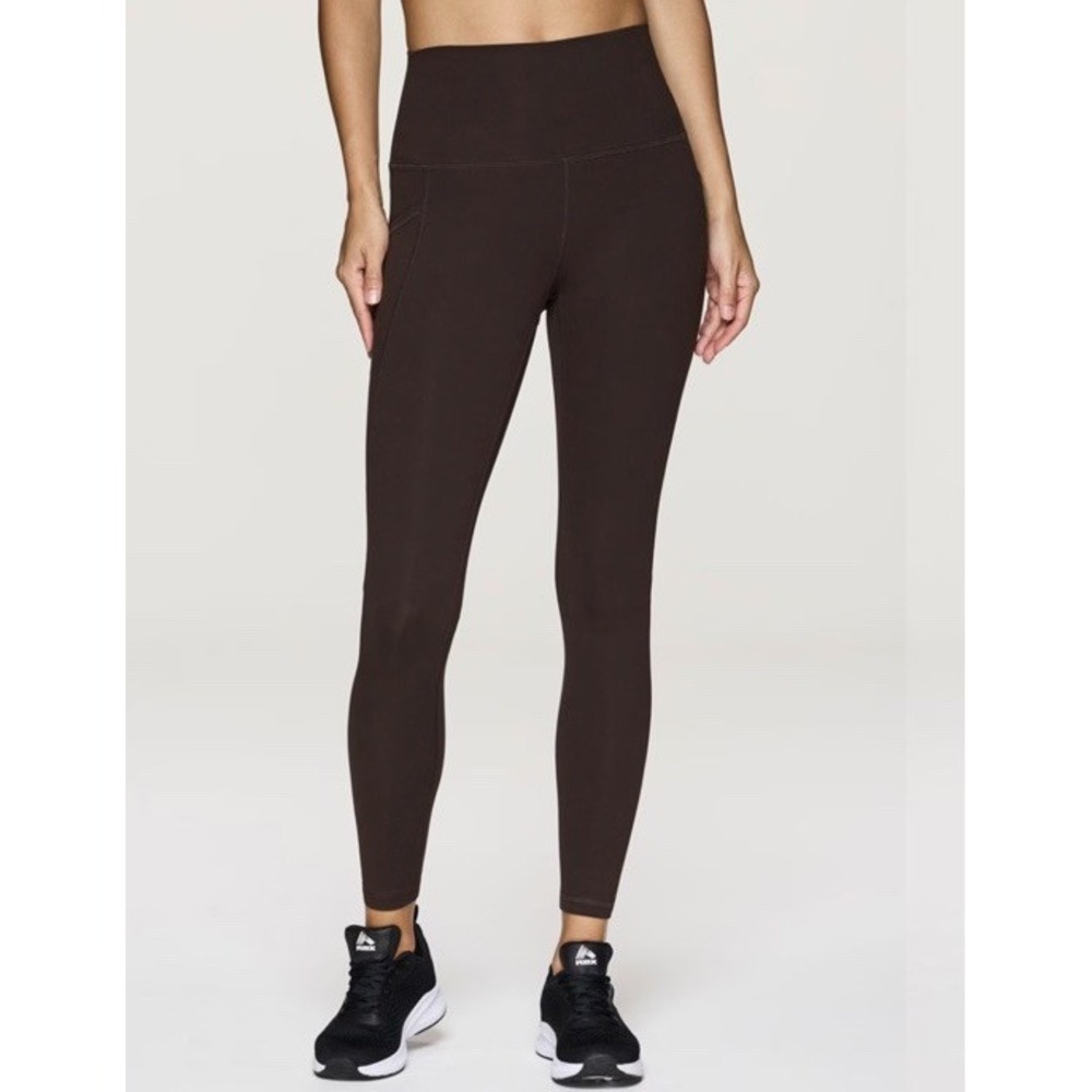 Yogalicious Fleece Lined Interlock Stratus Legging Size 2XL Chocolate Torte